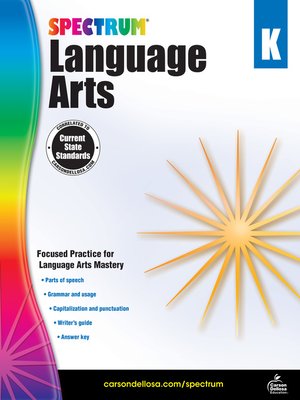 cover image of Spectrum Language Arts, Grade K